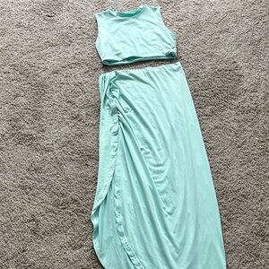 Mint Green Two-Piece Maxi Dress